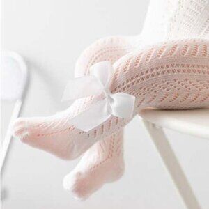 6-12 Months Old White Bow Baby Tights Toddler Socks Girl Baby Stockings